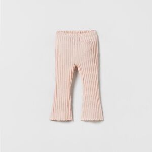 Zara Kids Pink Ribbed Leggings